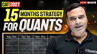 CAT 2027 Quant Strategy: 15 Months to 99+ Percentile | Complete Roadmap by 100%iler
CAT 2027 Quant Strategy: 15 Months to 99+ Percentile | Complete Roadmap by 100%iler
Enroll for iQuanta CAT 2027 BATCH
https://www.iquanta.in/cat-2027
CAT 2027 Whatsapp Group
https://chat.whatsapp.com/Icez6nQtRLg1jpeT6Mf3le?mode=gi_t
iQuanta App :
Android:- https://play.google.com/store/apps/details?id=com.iquanta.app
iOS:- https://apps.apple.com/us/app/iquanta-cat-preparation/id6754868864
If you are preparing for CAT 2027 and starting your Quant preparation now, this session will help you build a clear 15-month roadmap to target 99+ percentile in Quant.
In this live session, we will break down exactly how to prepare for CAT Quant month-by-month — from building concepts and completing the syllabus to intensive practice, revision and mock-test preparation.
What we’ll cover:
* Complete 15-month CAT 2027 Quant strategy
* Month-wise preparation roadmap
* Topic-wise order for Quant preparation
* How to build strong concepts from the basics
* How many questions you should practice
* When to start sectional tests and mocks
* Revision strategy for the final months
* Common mistakes CAT 2027 aspirants should avoid
* How to balance learning, practice and revision
Whether you are starting from scratch or have already started preparing, this session will help you understand what to study, when to study and how to structure your Quant preparation for CAT 2027.
Join the live session and build your Quant preparation roadmap for the next 15 months.
#CAT2027 #CATPreparation #CATQuant #CAT2027Preparation #CATStrategy #CATQuantPreparation #CAT99Percentile CAT 2027 Quant Strategy: 15 Months to 99+ Percentile | Complete Roadmap by 100%iler