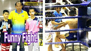 Chalamkaw(Blue)!ฉลามขาว【ムエタイ】Muay Thai Funny Fight!今大会一面白い試合で賞！に選ばれました！