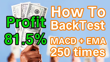 Profit 81.5% MACD EMA Strategy Backtest 250 times. How to backtest? Does your strategy works?
