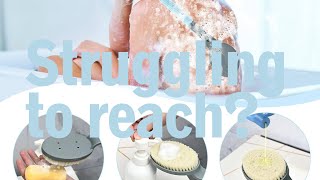 BTideas 21.7” Back Scrubber | Shower Brush for Easy Back Cleaning screenshot 2