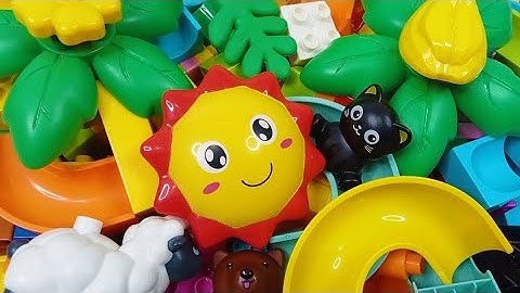 Satisfying building blocks marble run ☆ Build a marble track with lego duplo