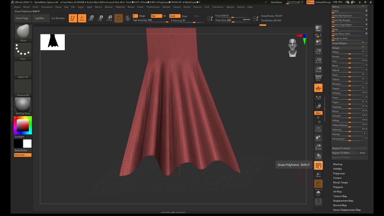 adding piping to clothing zbrush