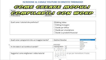 Come creare moduli compilabili con Word