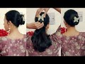 2 unique updo hairstyles with butterfly hair clip hairstyle for ethnic wear