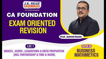 Surds Indices and Logarithms , Ratio Proportion, Equations