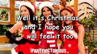 Victorious - It's not Christmas Without You + Lyrics chords