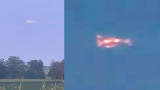 Strange Shapeshifting Triangle UFO Craft with Plasma Lights Sighted over Waterloo in Iowa