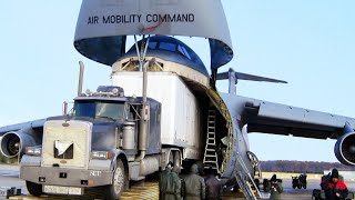 Loading Full Giant Truck Inside the US Biggest Aircraft