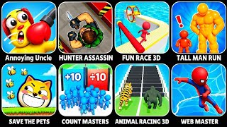 Annoying uncle,Hunter Assassin,Fun Race 3d,Tall Man Run,Save the pets,Count Masters, Animal racing  screenshot 4