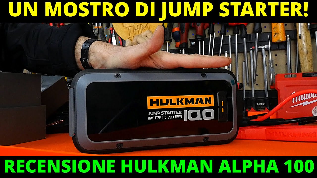Hulkman Alpha 100 POTENTISSIMO JUMP STARTER FINO A 10000 CC DIESEL