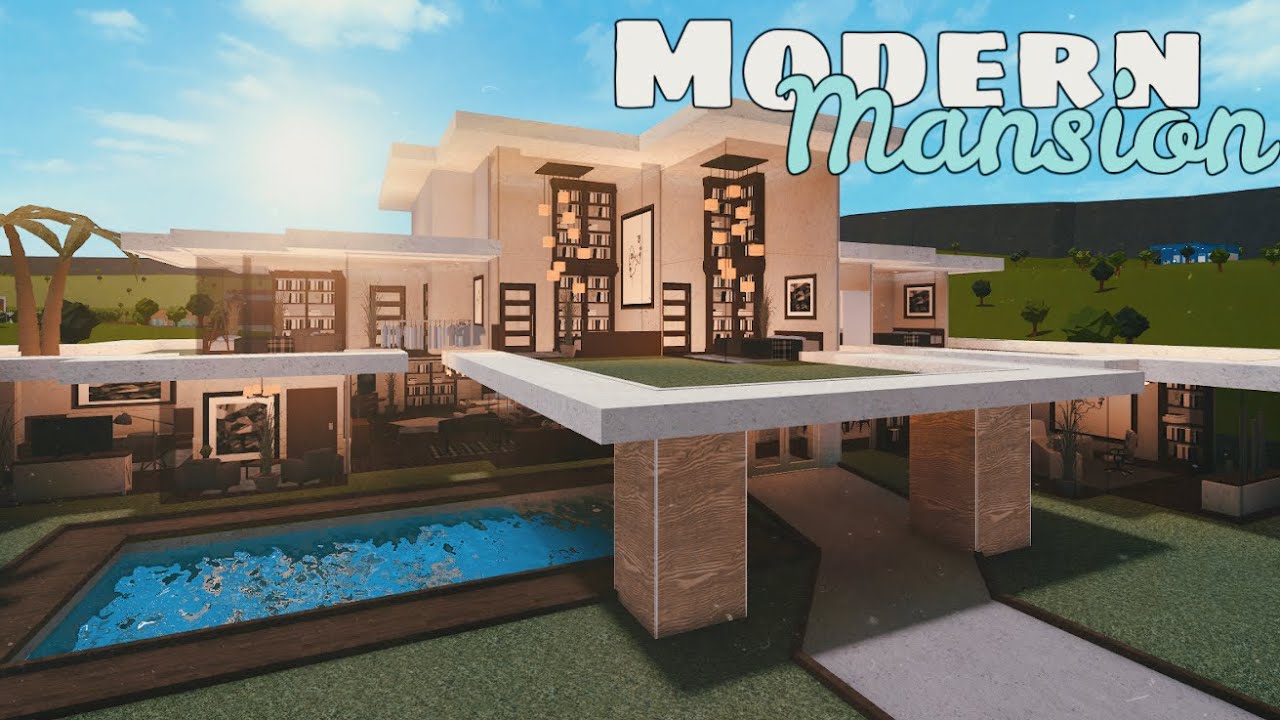 Bloxburg: Mansion Modern Minimalist ((No LargePlot)), House Build