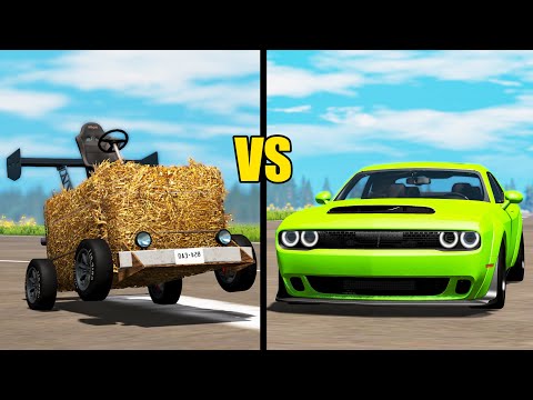 Standard Car vs Hay Car #1 - Beamng drive