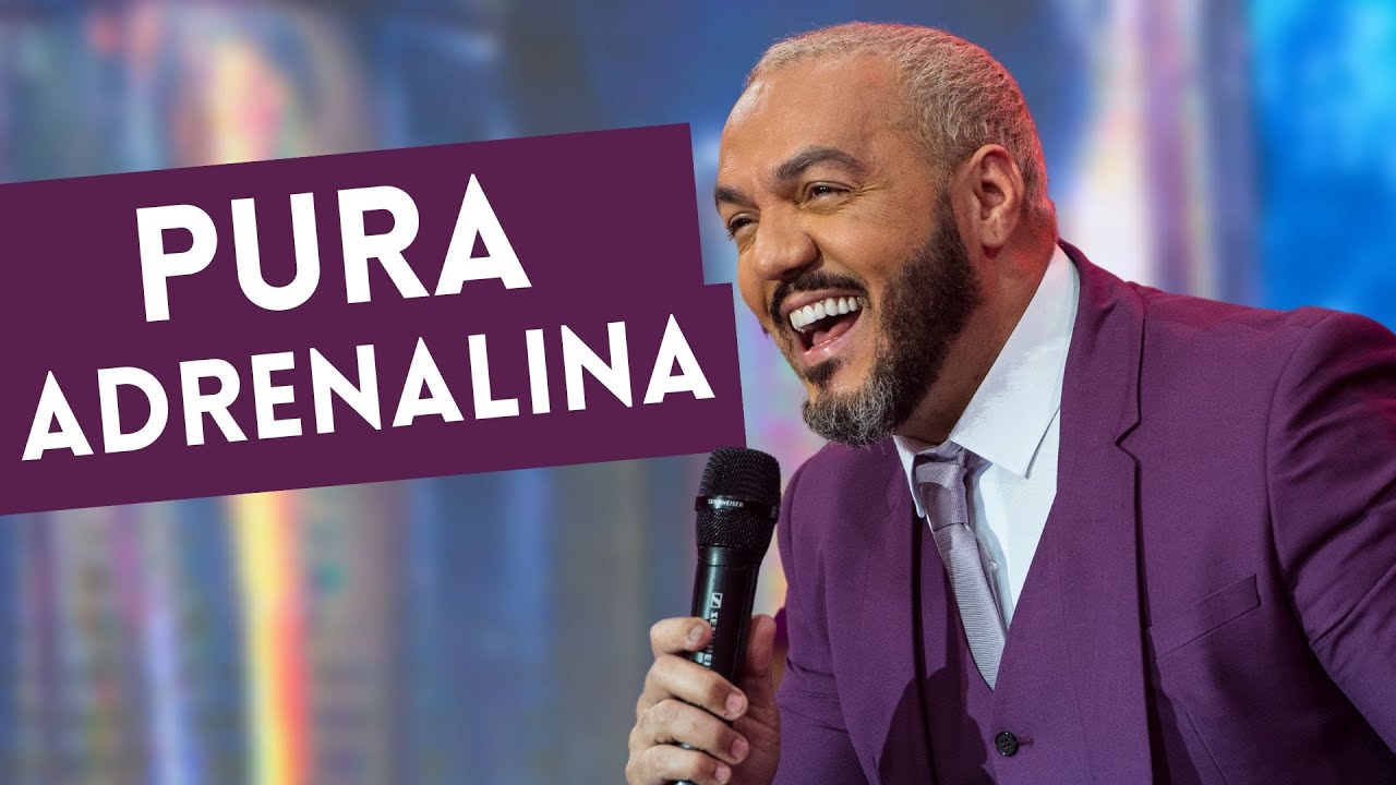 Belo canta “Pura Adrenalina” e anima auditório do Faustão