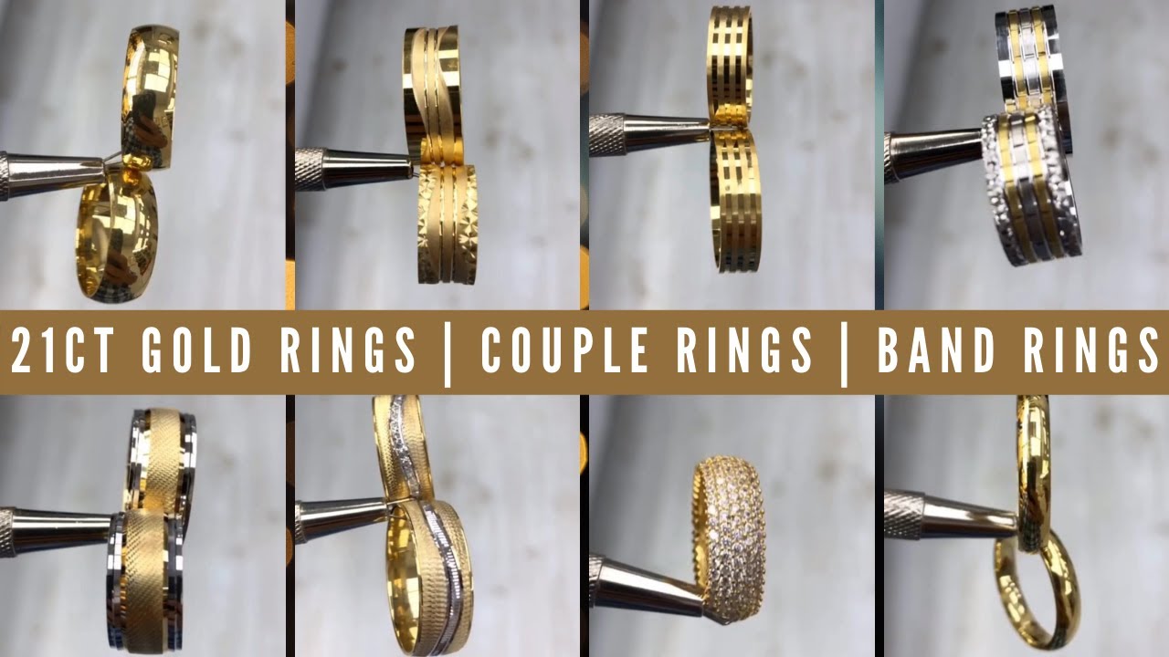 New 21ct Gold Ring Bands and Couple Gold Rings // 