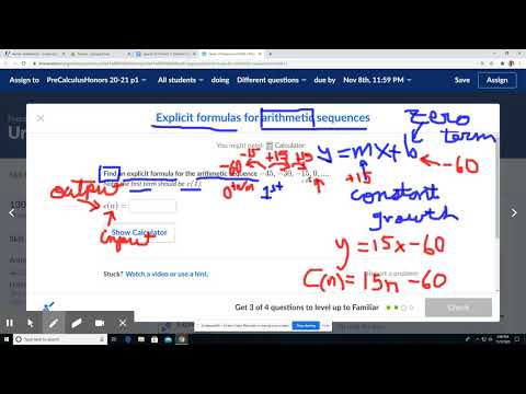 L30c PreCalcH Explicit formulas for arithmetic sequences