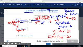 L30c PreCalcH Explicit formulas for arithmetic sequences