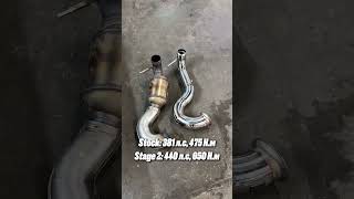 Mercedes GLA 45 AMG - сделали чип тюнинг Stage 2 и установили downpipe