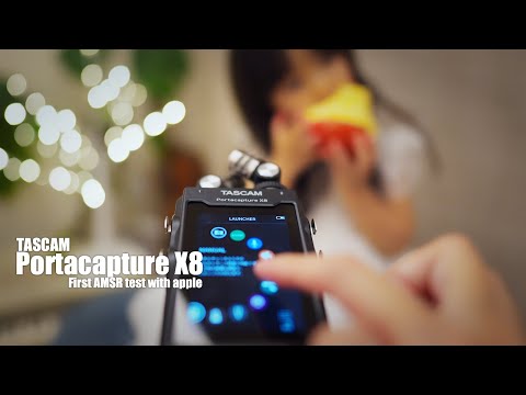 [ASMR] りんごを食べる TASCAM Portacapture X8で録ってみた　- Sony A7sIII -