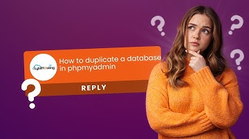 How to Duplicate a Database in phpMyAdmin #WebHosting #MySQL