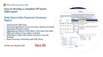 Part 5 - How to develop Daily Stores Sales Payments Summary DP-based SSRS Report in Dynamics 365