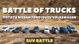 Pickup Trucks Battle: Ford F-150, Toyota Hilux, Nissan, F150 Raptor, Isuzu D-Max &amp; Volkswagen Amarok