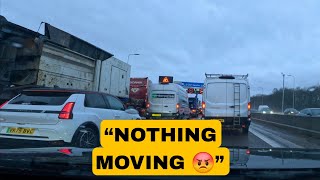 TOTAL STANDSTILL on the M60 😱 10mph Traffic After Morning Crash