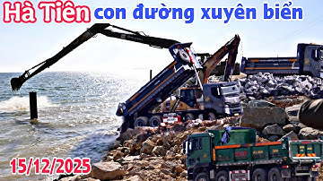 Hà Tiên xây dựng con đường lấn biển ra cảng tổng hợp HÀNG TRIỆU TẤN ĐÁ LẤP BIỂN MỞ ĐƯỜNG