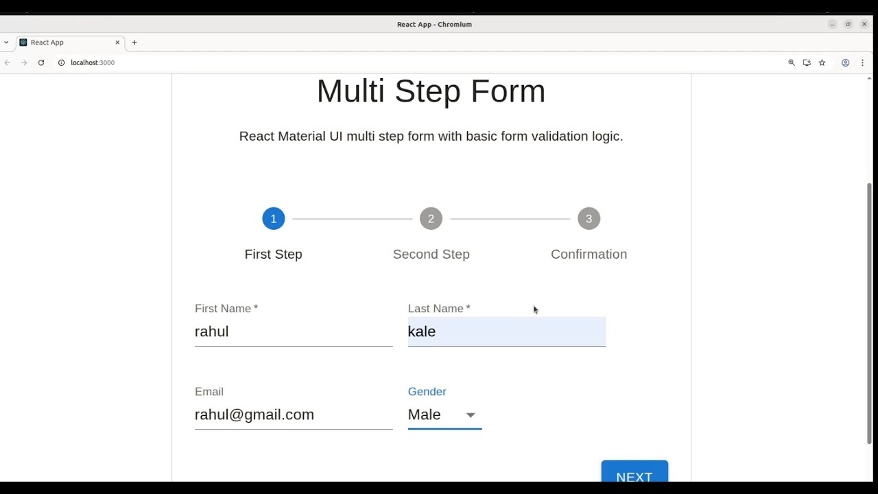 ReactJS Typescript multi step form - YouTube