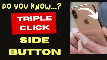 Accessibility shortcut Triple click side button settings on iPhone