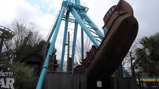 Intamin Looping Starship Off Ride - Carowinds - Copyright Free Footage