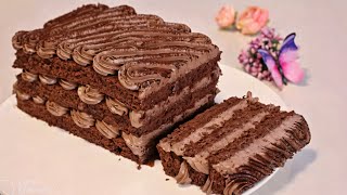 The simplest chocolate cake l soft and moist melts in your mouth