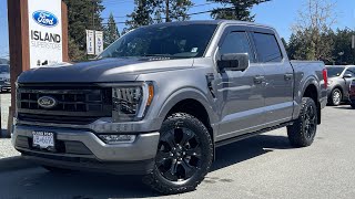 2023 Ford F-150 Lariat + Black Appearance, Power Tailgate, Moonroof Review | Island Ford