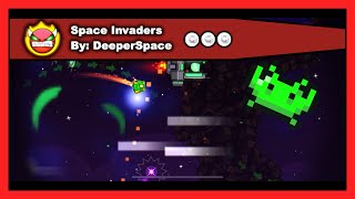 [DEMON LEVEL] Geometry Dash - Space Invaders by DeeperSpace All Coins 100% Complete