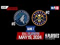 Minnesota Timberwolves vs Denver Nuggets Game 7 Live Stream (Play-By-Play & Scoreboard) #NBAPlayoffs