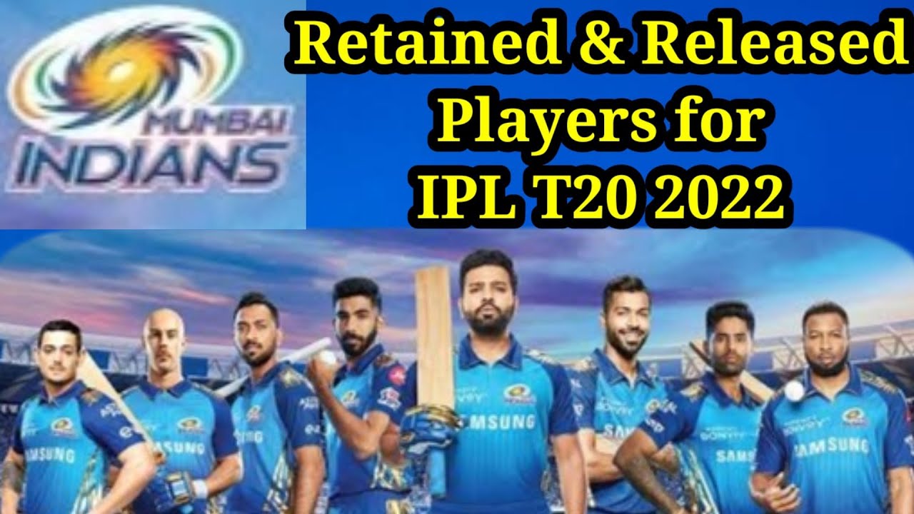 Mumbai Indians Retained & Released players for IPL T20 Season 2022 || Mega Auction for IPL 2022..