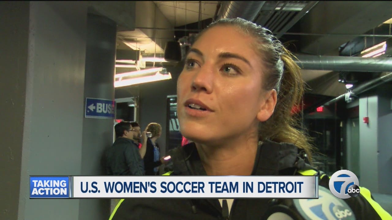 US women's soccer team in Detroit 