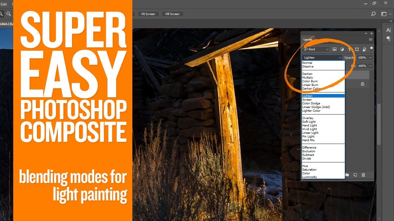 Super Easy Photoshop Composite - Light Painting