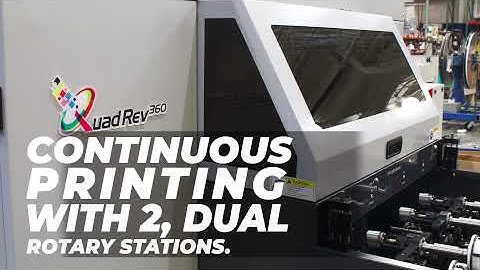 Continuous Bottle Printing: QuadRev 360 UV Rotary Printer