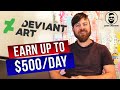 Make $100/Day Chatting with Artists | DeviantArt Make Money Online Method, Affiliate Marketing