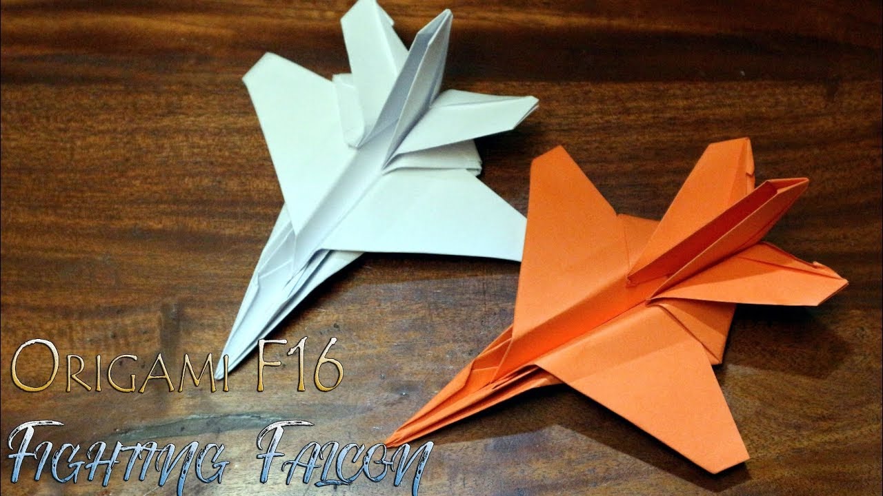 Cara Membuat Origami F16 Jet Fighter Fighting Falcon Origami
