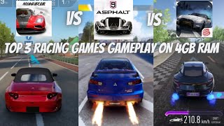 Racing Master Vs Asphalt 9 Vs Ace Racer  Gameplay Graphics Comparison On 4gb Ram Top3 Racing Games