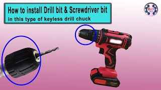 🔩 How to Install Drill & Screwdriver Bit on Type 1 Keyless Drill Chuck | Easy DIY Guide 🛠️|Redh tech