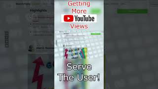 How To Get More Views On Youtube  Serve The User shorts youtube youtubeviews