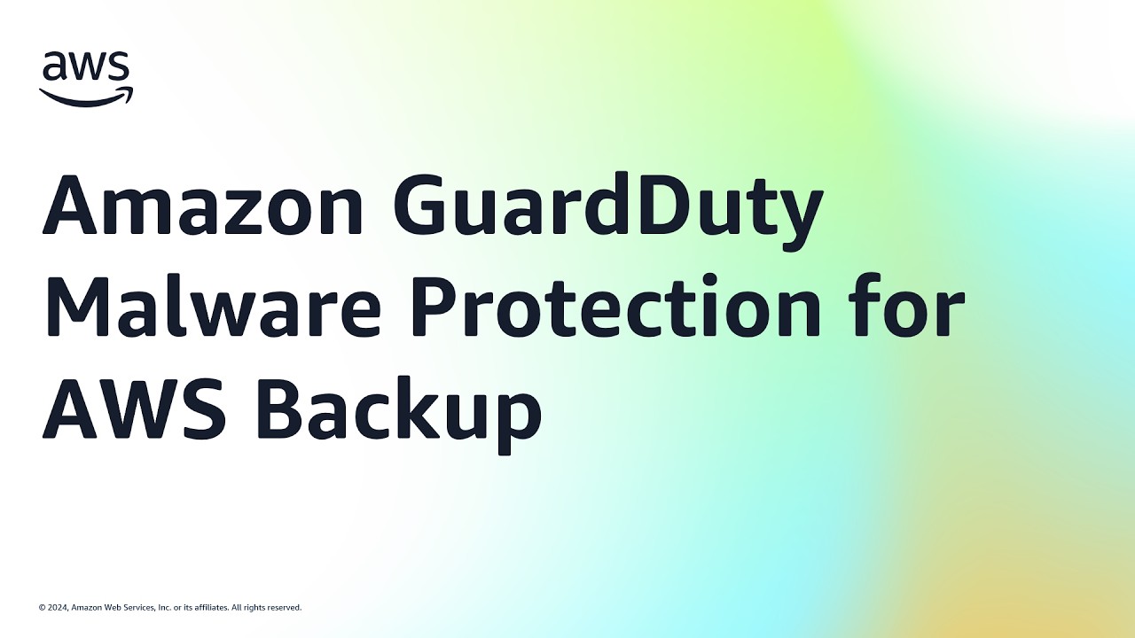 Amazon GuardDuty Malware Protection for AWS Backup | Amazon Web Services