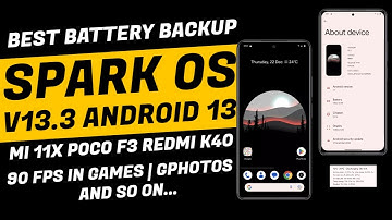 LATEST SPARK OS v13.3 ANDROID 13 FOR MI 11X POCO F3 REMDI K40 🔋