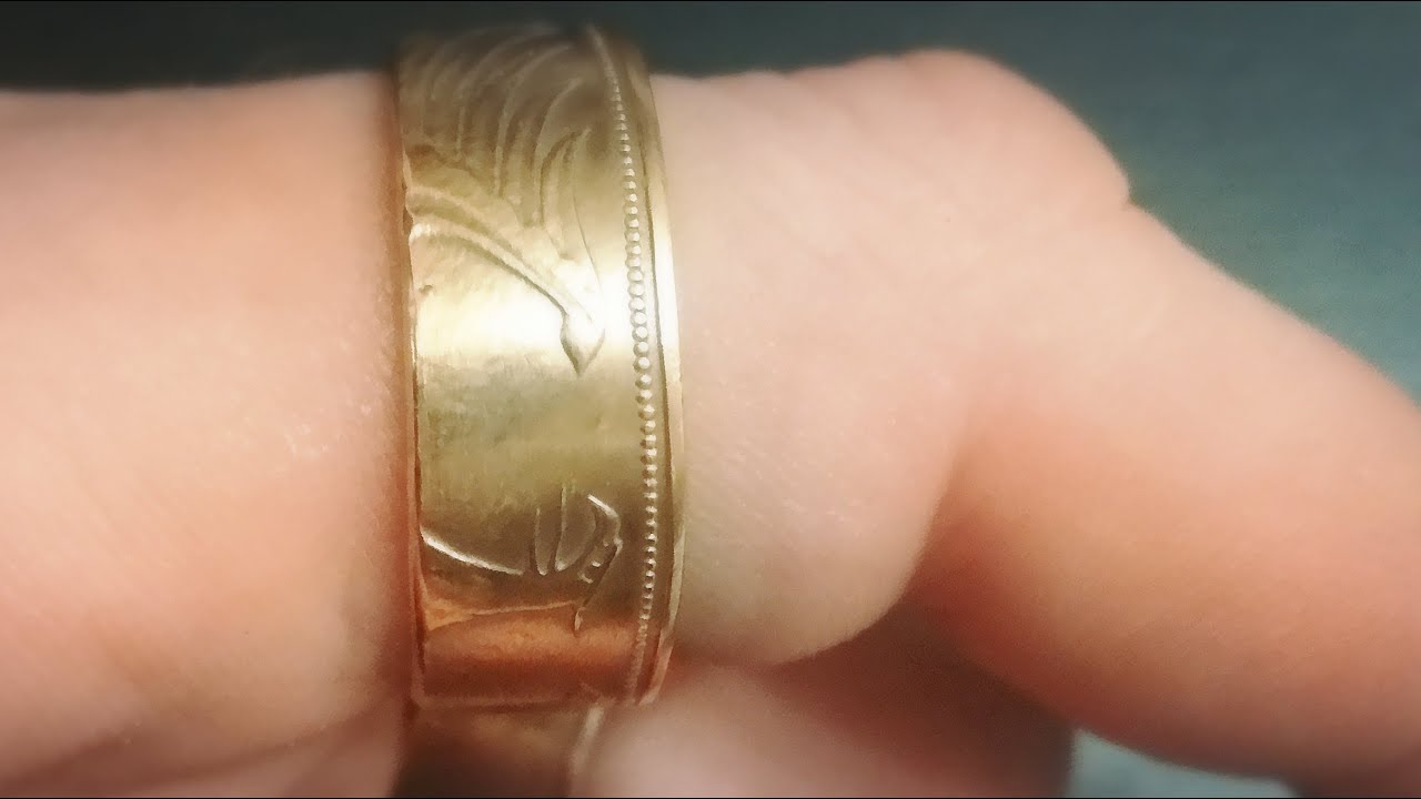 Coinring Silberadler Goldfinish Münzring