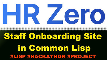 The HR system for staff onboarding written in Common Lisp [EN Subs]
