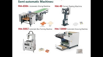 HM-600E Automatic Gluing and Spotter Machine Rigid Box Forming Machine Box Gluing Machine