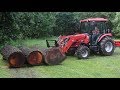 #476 Moving Heavy Things! Maxed out Log Moving With RK 55 Compact Tractor