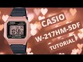 Casio digital rose gold dial unisexs watchw217hm5avdf shorts